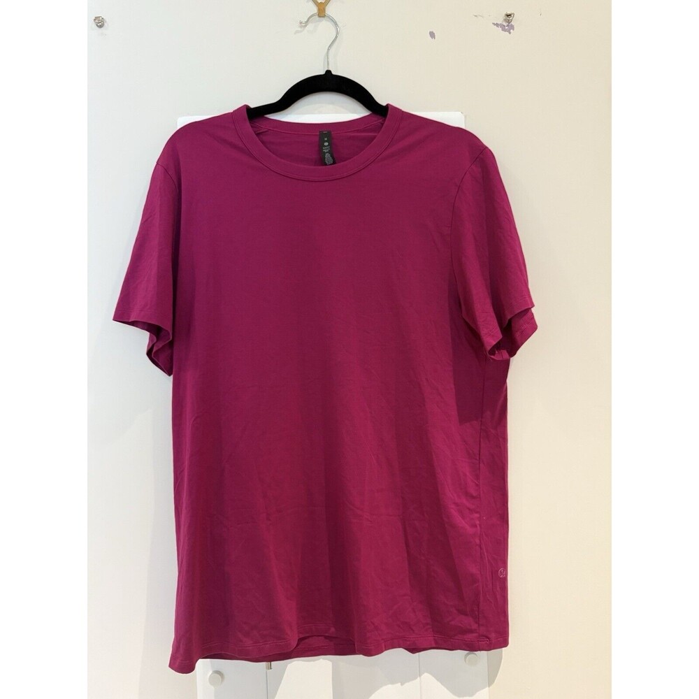 Lululemon T-Shirt Men's S Pink Fundamental Classic Fit Pima Cotton Blend
